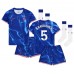 Maillot de foot Chelsea Benoit Badiashile #5 Domicile vêtements enfant 2024-25 Manches Courtes (+ pantalon court)